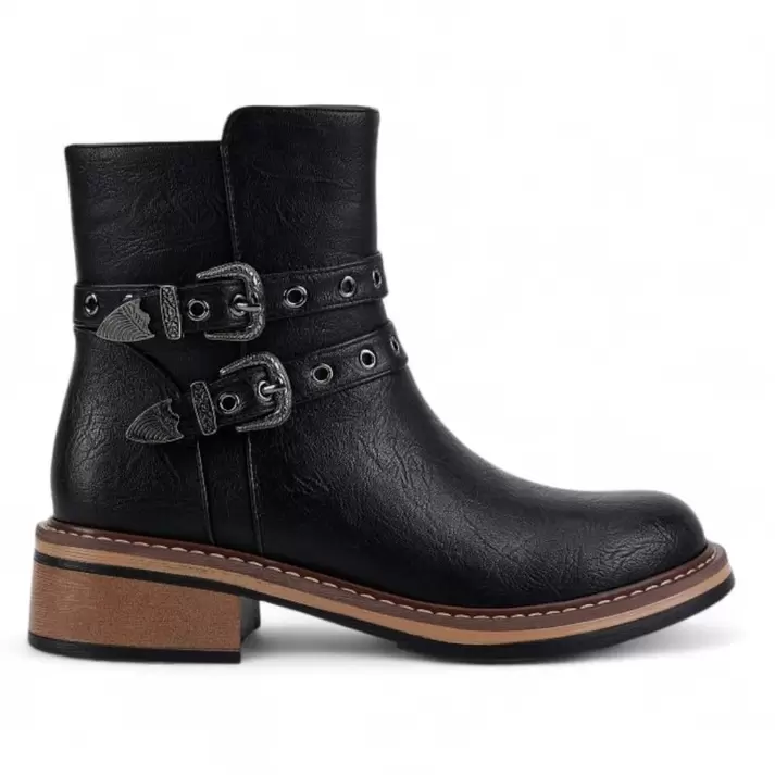 Botin Mujer Via Uno WestWinter Trail Negro