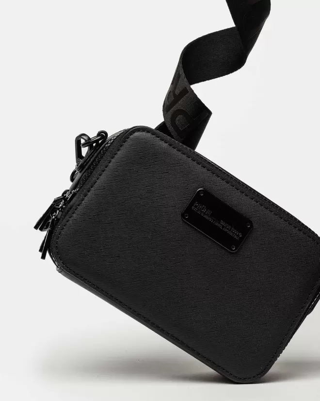 Bandolera New Penny en efecto cuero zaffiano