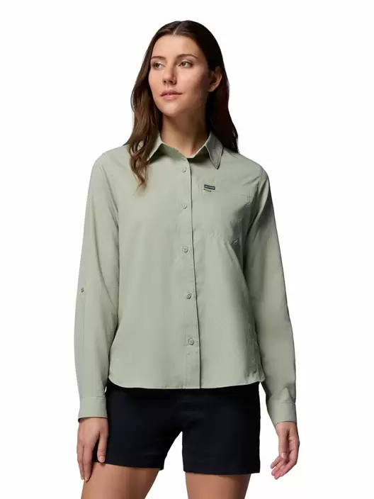 Blusa Manga Larga Mujer Silver Ridge Utility Beige Columbia