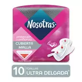Toalla Higienica Ultrafina Invisible Con Gel Tela Malla x 10 Unidades