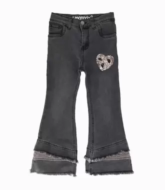 Jeans niña con flecos