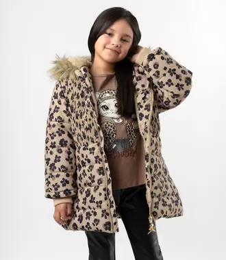 Parka niña animal print