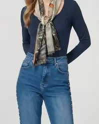 Echarpe Mujer Paulina Taupe Lineatre