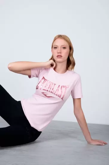 Polera Manga Corta Boston Rosado Everlast