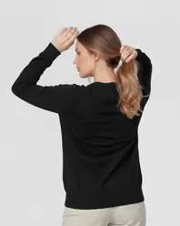 Sweater Mujer Josefina Regular Cuello Redondo Manga Suelta Negro Lineatre