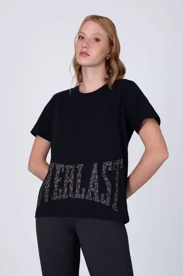 Polera Manga Corta Alba Negro Everlast