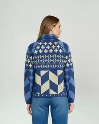 Cardigan Mujer Luciana Relaxed Cuello En V Manga Suelta Jeans Lineatre