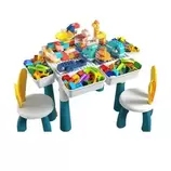 Mesa de Bloques 346 Piezas Y 2 Sillas By