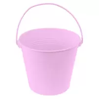 Balde Metalico Mediano Rosado 1 Uni
