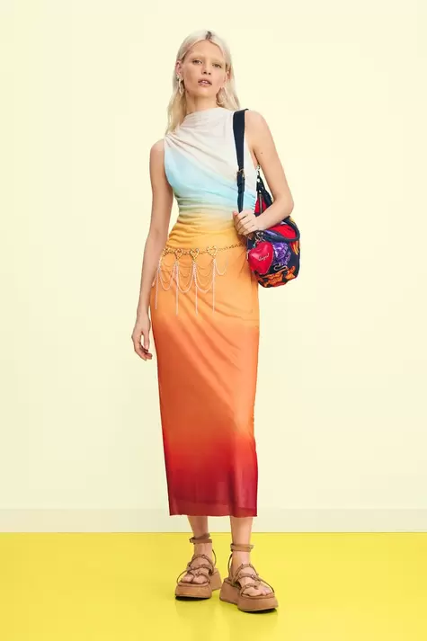 Vestido tul degradado