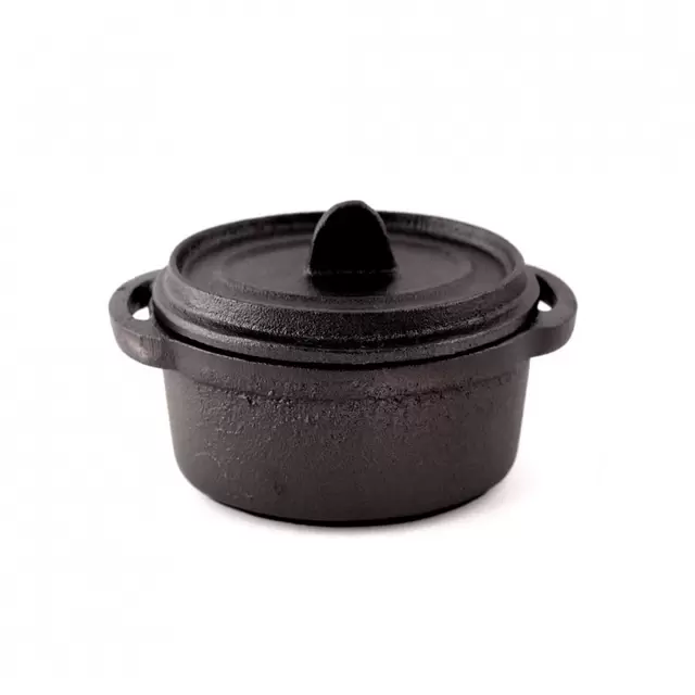 Mini Cacerola Redonda con Tapa Fierro 10cm