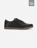 Zapatilla Urbana Hombre Cuero  24 Flex Muelle Negro