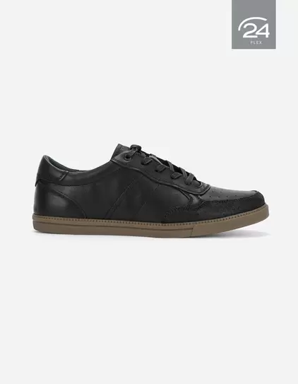 Zapatilla Urbana Hombre Cuero 24 Flex Muelle Negro