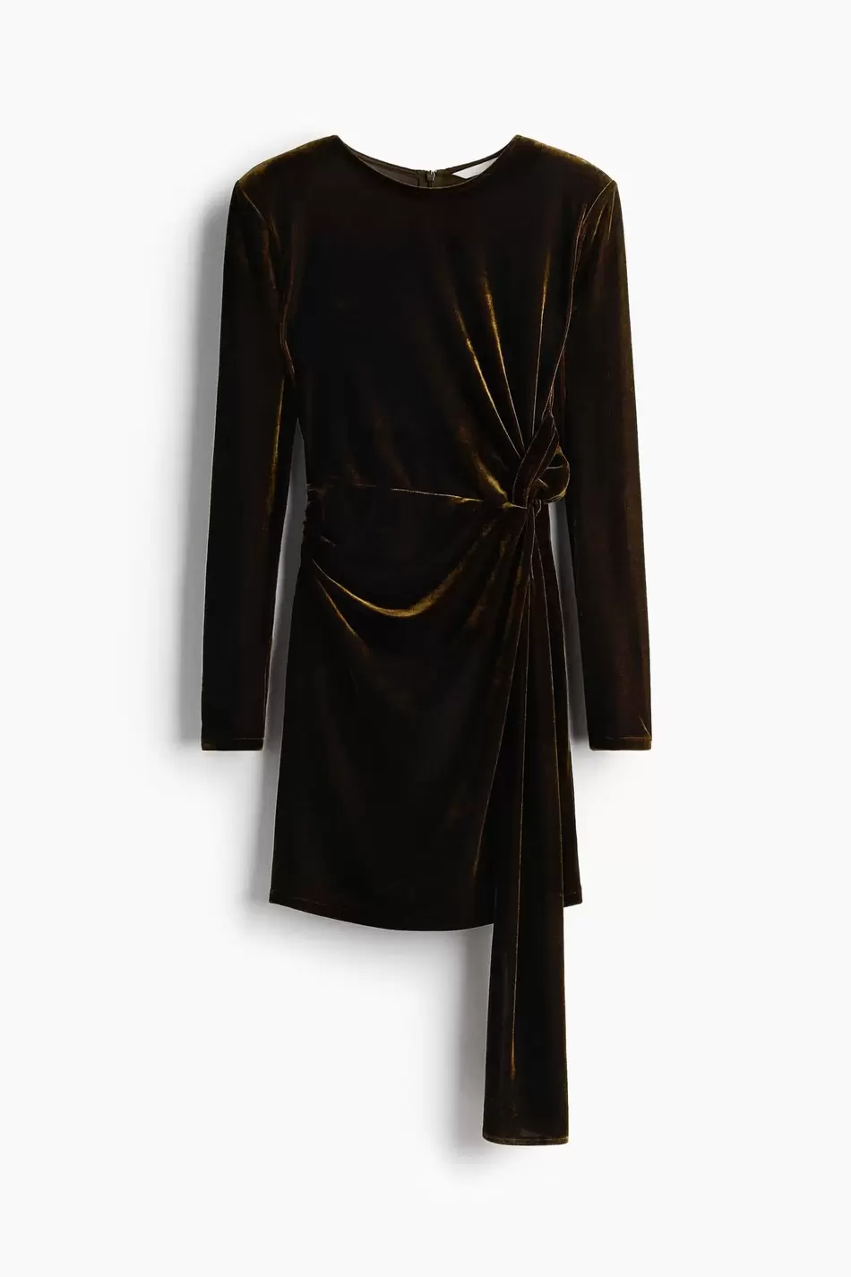 Vestido drapeado de plush