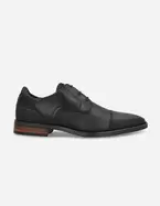 Zapatos Formal Casual Hombre Derby Cuero Textura Soren-0-15 Negro