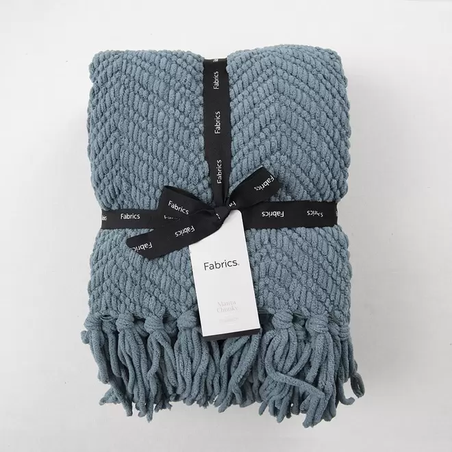 Manta Chunky Zigzag Petróleo