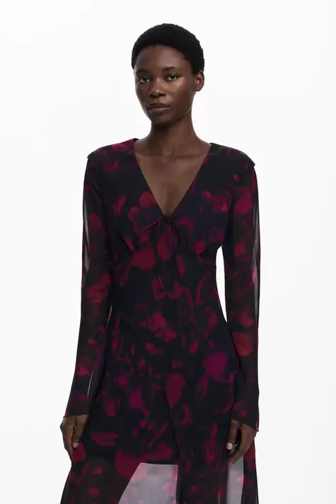 Vestido largo fluido floral