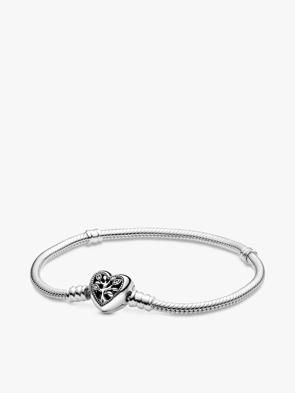 Brazalete cadena de serpiente con broche de corazón árbol de la familia
