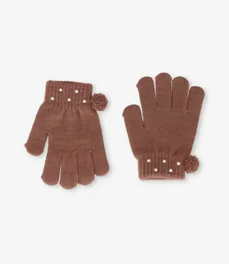 Guantes niña con perlas