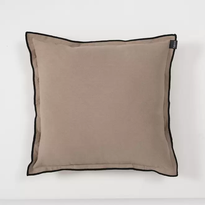 Cojín Lino Borde Beige