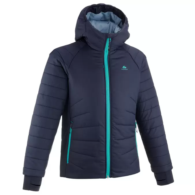 PARKA HÍBRIDA SENDERISMO NIÑOS MH500 AZUL