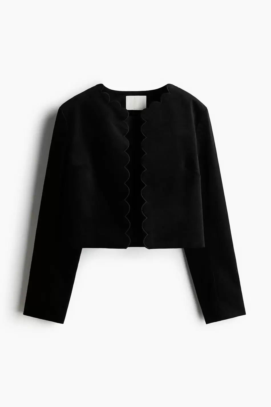 Chaqueta festoneada de terciopelo