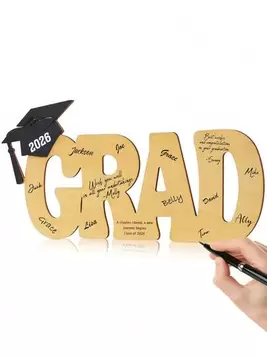 -9%Últimos 2 díasDecoraciones de graduación 2026, Tablero de firmas de graduación de madera, Tablero de firmas de gorra de graduación estilo retro, Decoraciones para fiestas de graduación de escuela secundaria y universidad 2026