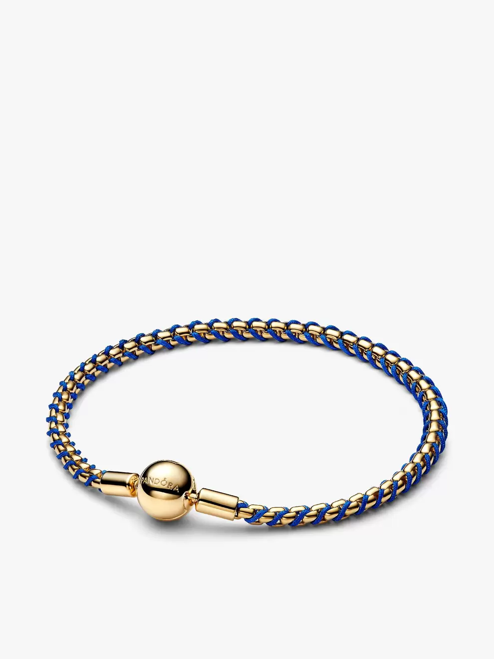 Brazalete de cadena tipo caja de cordón azul