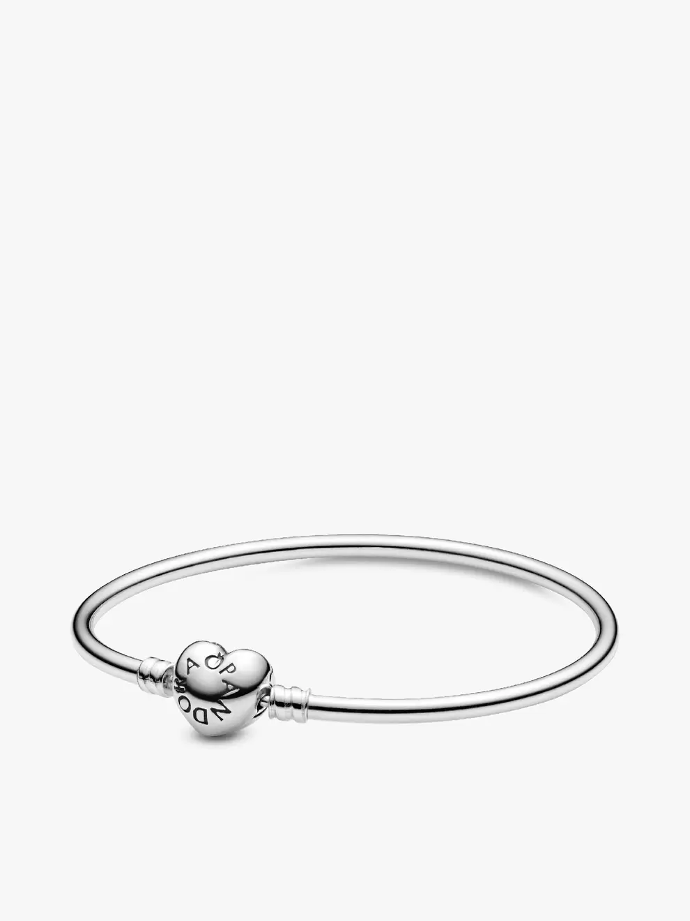 Brazalete rígido con broche corazón con logo