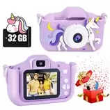 Mini Cámara Fotográfica Digital Para Niños Con Funda Y 32 Gb
