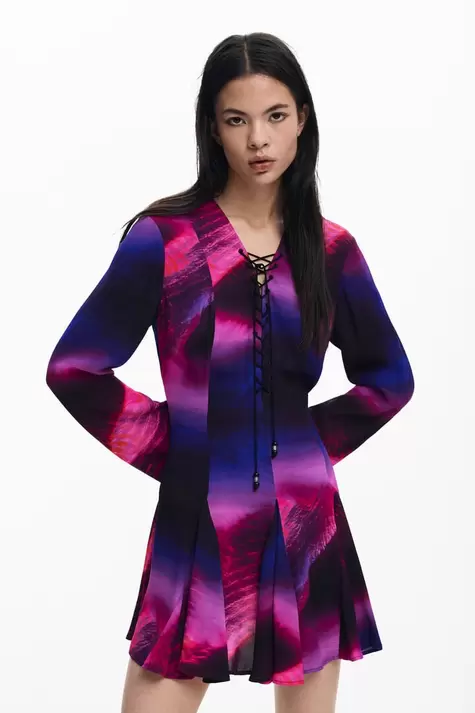 Vestido escote cintas