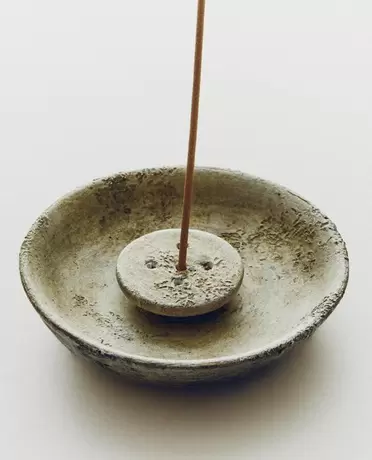 QUEMADOR INCIENSO CERÁMICA PLATO