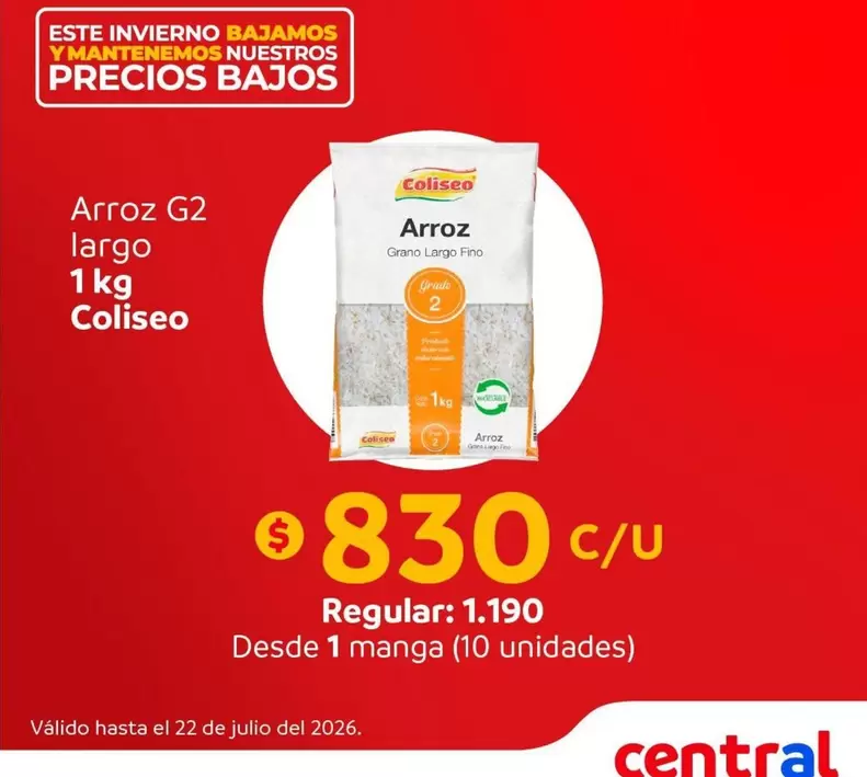 Coliseo - Arroz G2 Largo