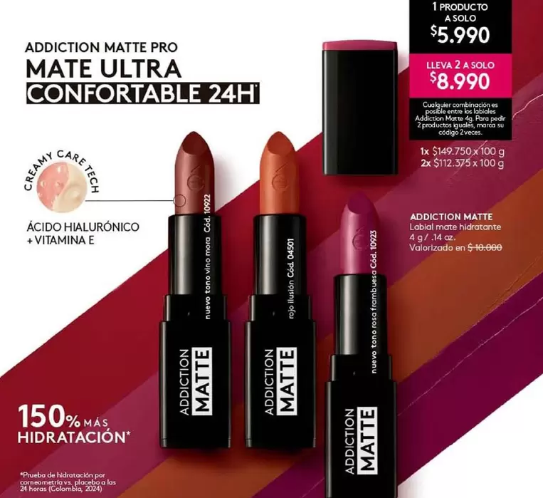 Care+ - Addiction Matte Pro Mate Ultra Confortable 24h