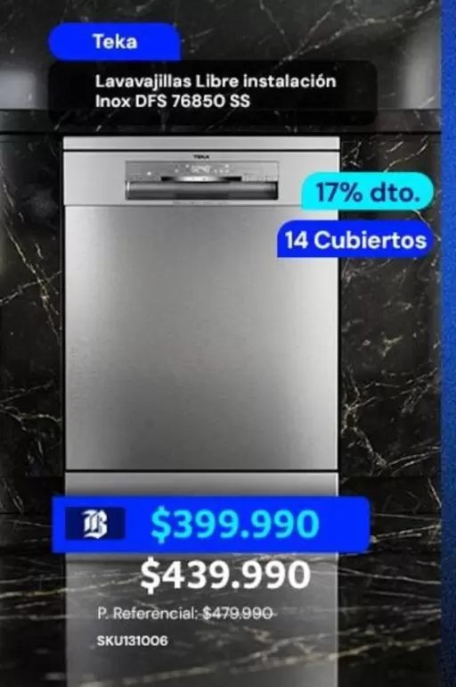 Teka - Lavavajillas Libre Instalación Inox Dfs 76850 Ss