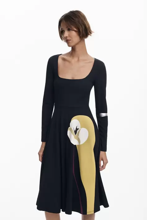 Vestido evasé lirio