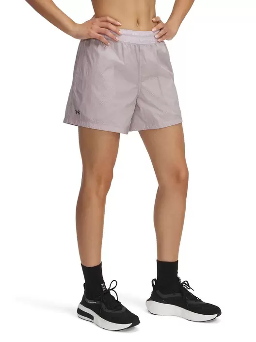 Shorts UA Rival Woven gris para mujer
