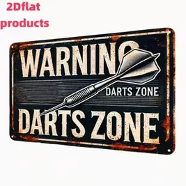 -7%2D Plan, Un logotipo de área de dardos de madera retro, Colgante de pared retro, Mural decorativo rural del área del tablero de dardos, Adecuado para hogares, bares, cafeterías, garajes - Multiusos, sin electricidad requerida, Decoración de pared de ma