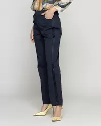 Pantalón Mujer Piera Tiro Alto Azul Lineatre