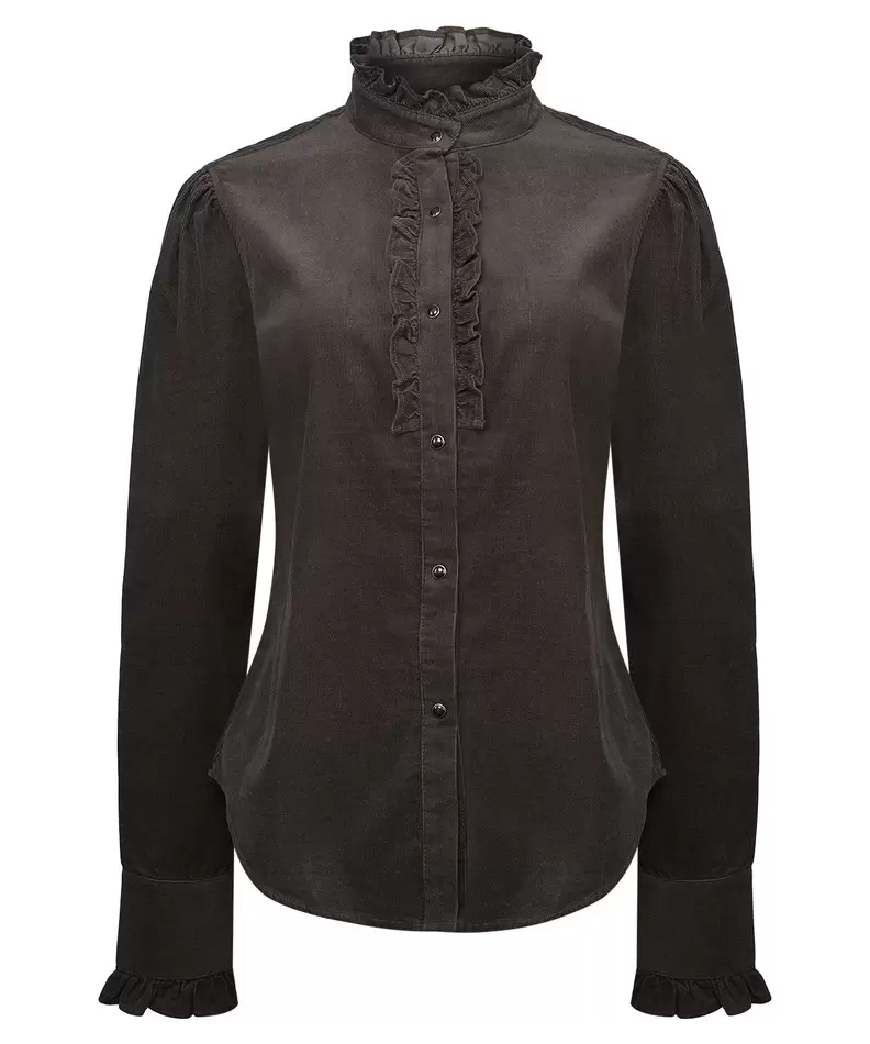 Blusa Cotelé Mujer Borage Café