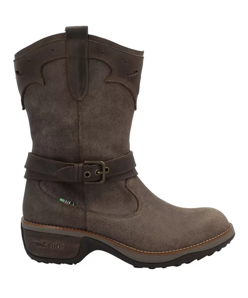 Bota Cuero Mujer Nia Café