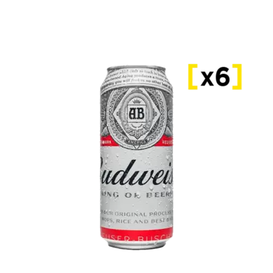 Cerveza Budweiser lata 473 CC x6$5.490$8.200