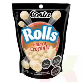 Rolls Chocolate Blanco Costa 140Gr