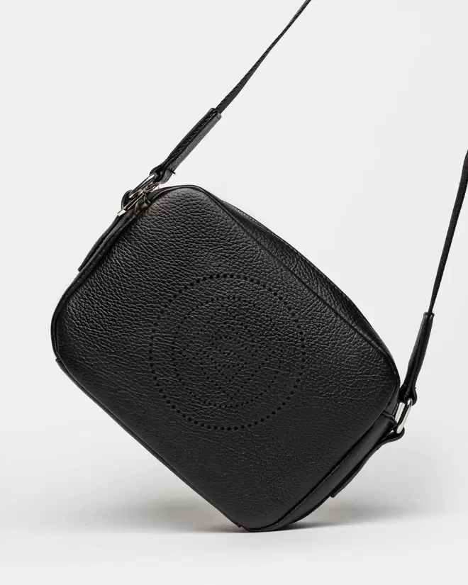 / OUTLET / Bandolera Key en efecto cuero graneado