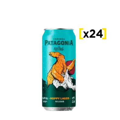 Cerveza Patagonia Hoppy Lager lata 470 CC x24$23.690$34.990