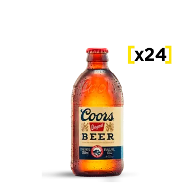 Cerveza Coors Lager botella 355 CC x24$21.490$25.990