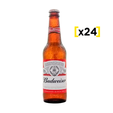 Cerveza Budweiser Lager Botella 330cc x24$21.750$28.790