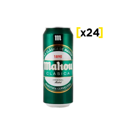 Cerveza Mahou Clásica lata 500 CC x24$17.510$26.390