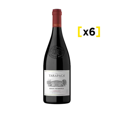 Vino Tarapaca Gran Reserva Carmenere Botella 750cc x6$50.400$71.940