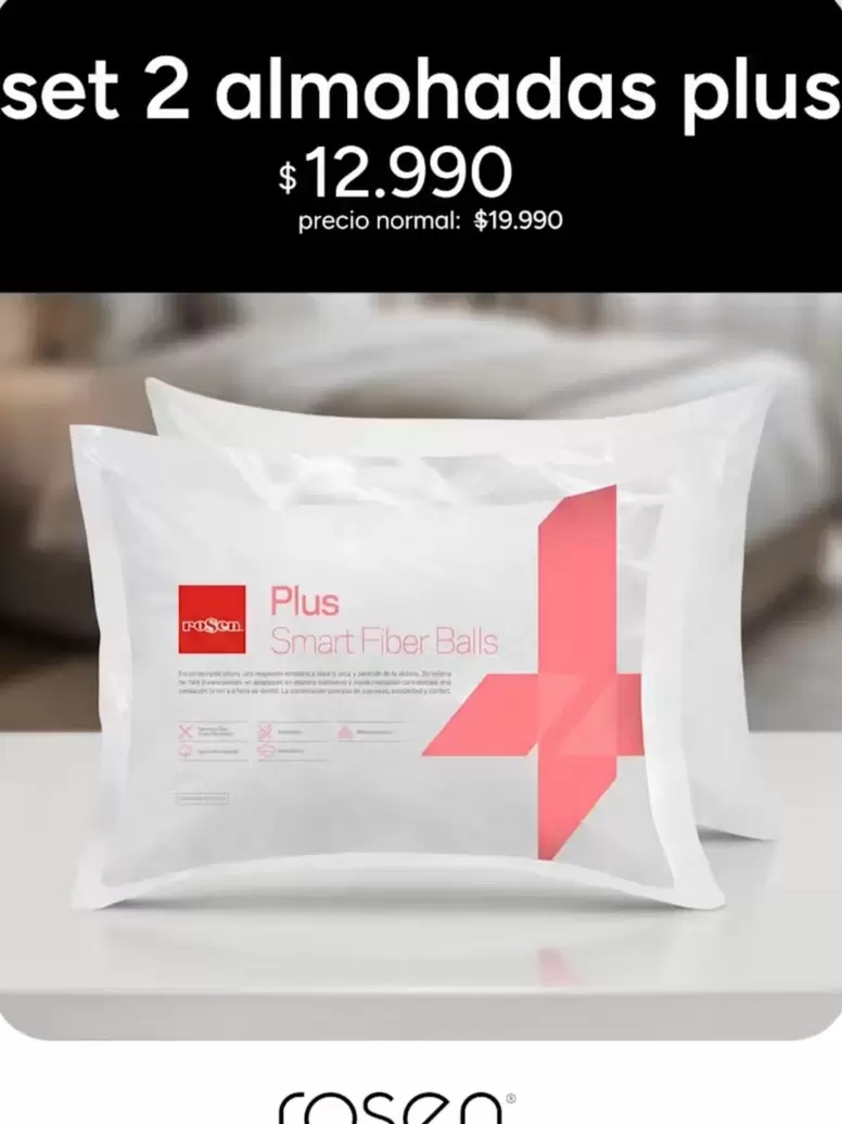 Set 2 Almohadas Plus